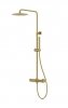 Lavita Natynkowy zestaw prysznicowy z deszczownicą Orion Brushed Gold 5900378341628